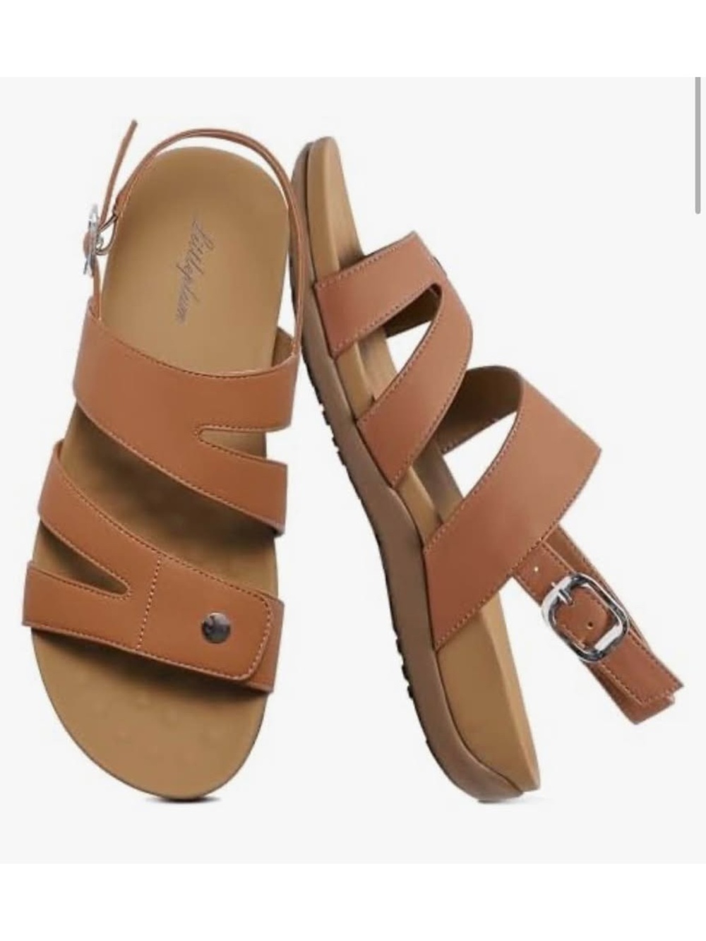 NEW Brown sz 41 US 9.5 Littleplum Women's Strappy Comfort Sandals